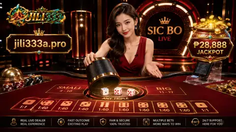 JILI333 casino live table scene emphasizing dealer expression, lighting and visible table equipment