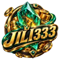 JILI333 emerald and gold brand icon